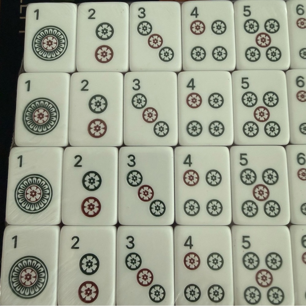 NEW American mahjong tile set, navy blue, bears at jokers - Picture 11 of 12